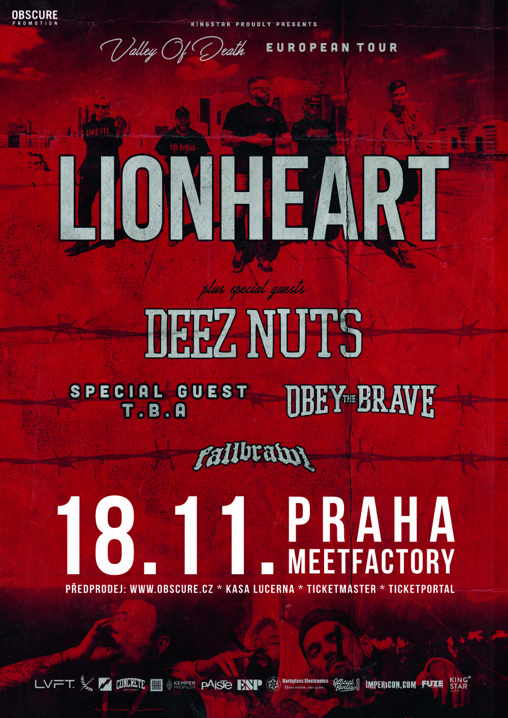 Obscure presents Lionheart (US), Deez Nuts (AU), Obey the Brave (CA